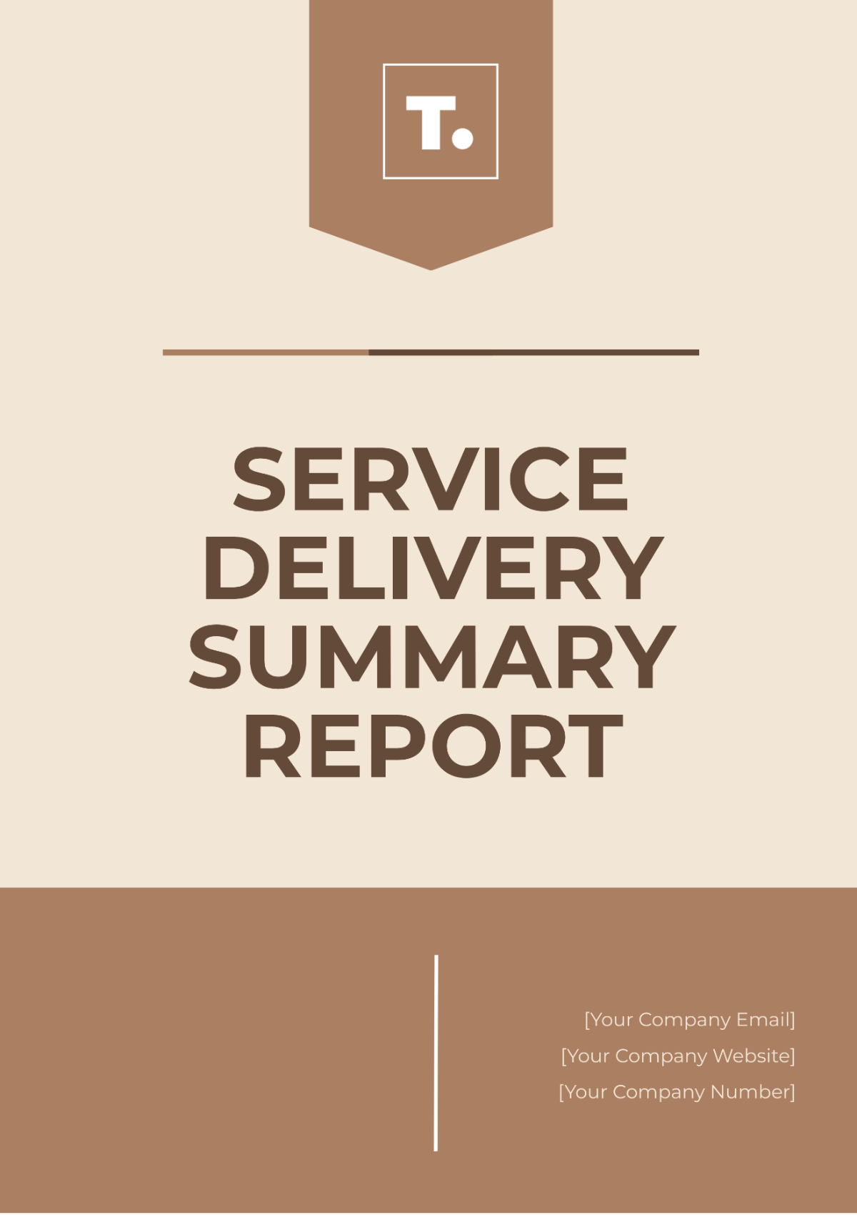 Free Service Delivery Summary Report Template