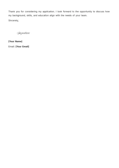 Free Process Controls Engineering Cover Letter to Edit Online