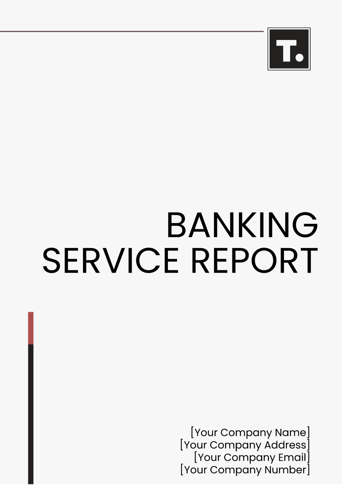 Free Banking Service Report Template