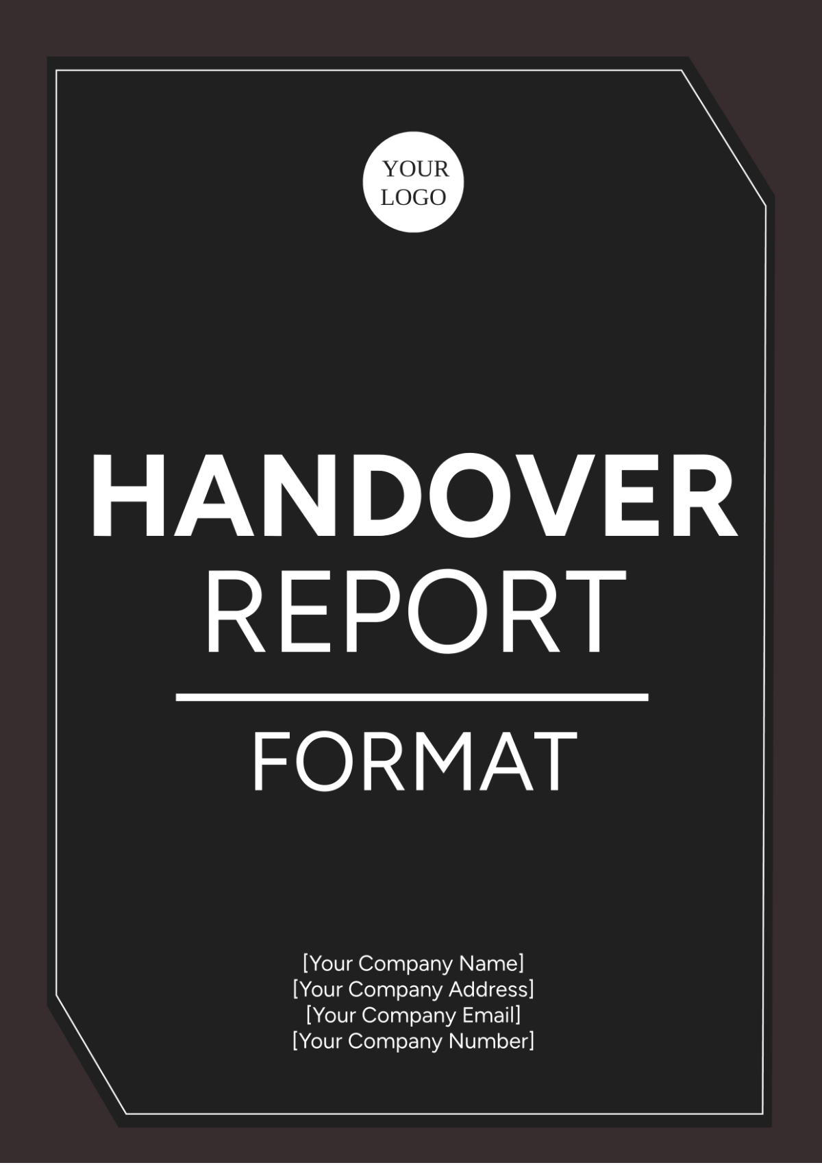 Handover Report Format Template