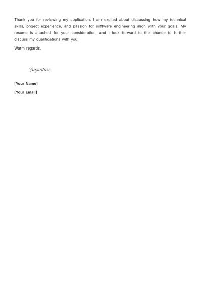 Free Full-Stack Engineering Cover Letter to Edit Online