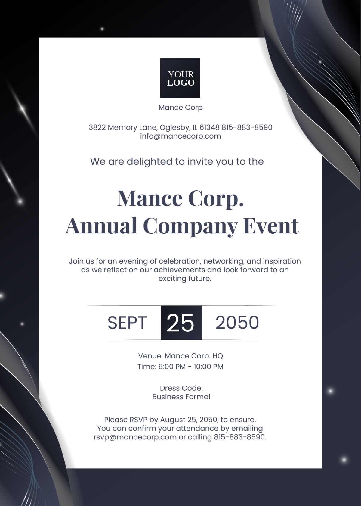 Annual Company Event Invitation