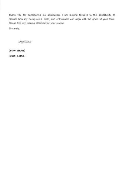 Free T-Shirt Graphic Design Cover Letter to Edit Online