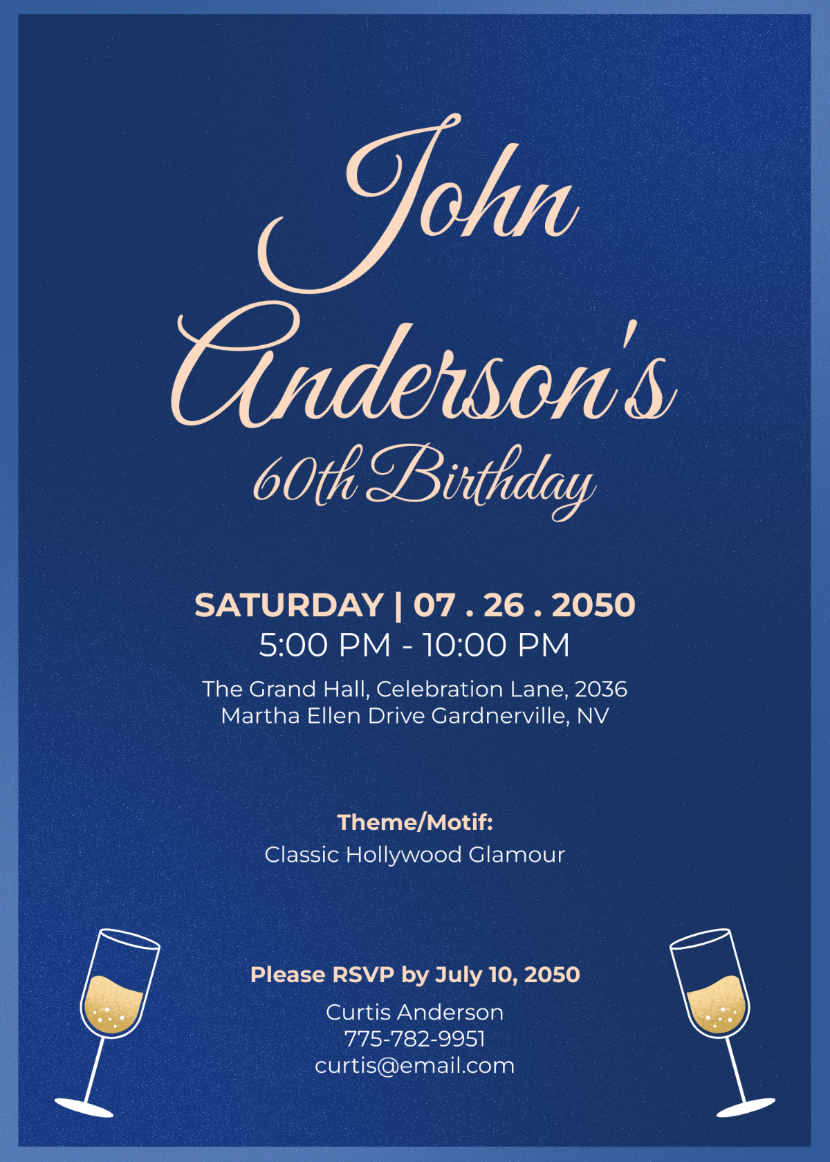Dad's 60th Birthday Invitation