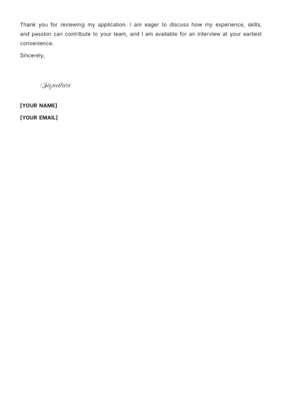 Free Senior Engineering Cover Letter to Edit Online