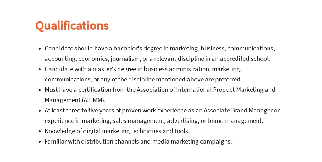 Job responsibilities of assistant brand manager