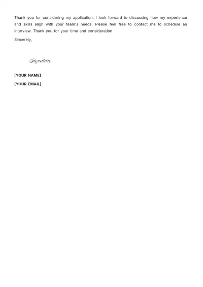 Free Analyst Application Cover Letter to Edit Online