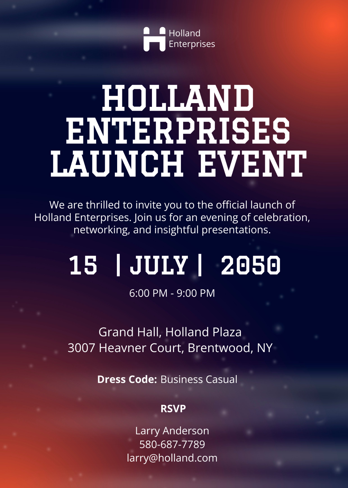 Company Launch Event Invitation