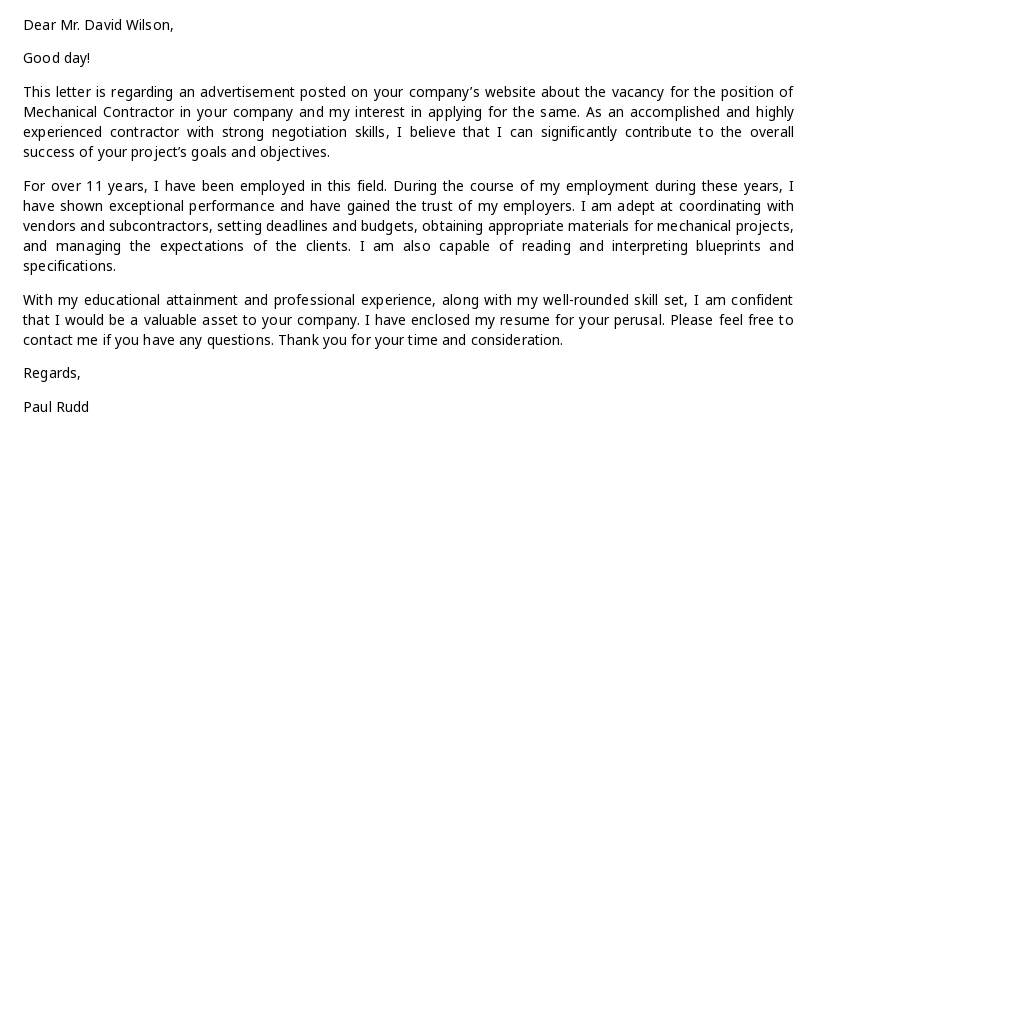 Mechanical Contractor Cover Letter Template.jpe