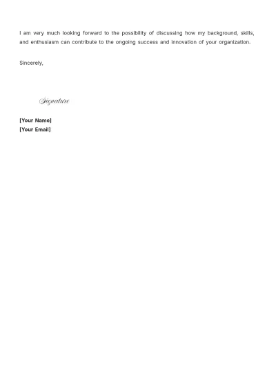 Free Engineering Application Cover Letter to Edit Online