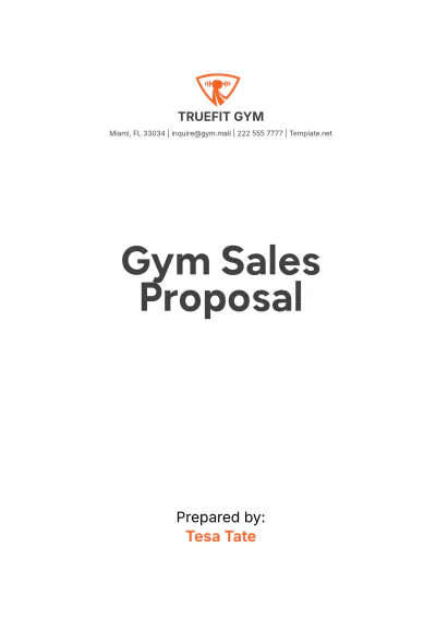 Free Gym Sales Proposal Template to Edit Online