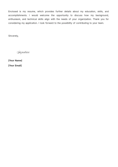 Free Supply Chain Engineering Cover Letter to Edit Online