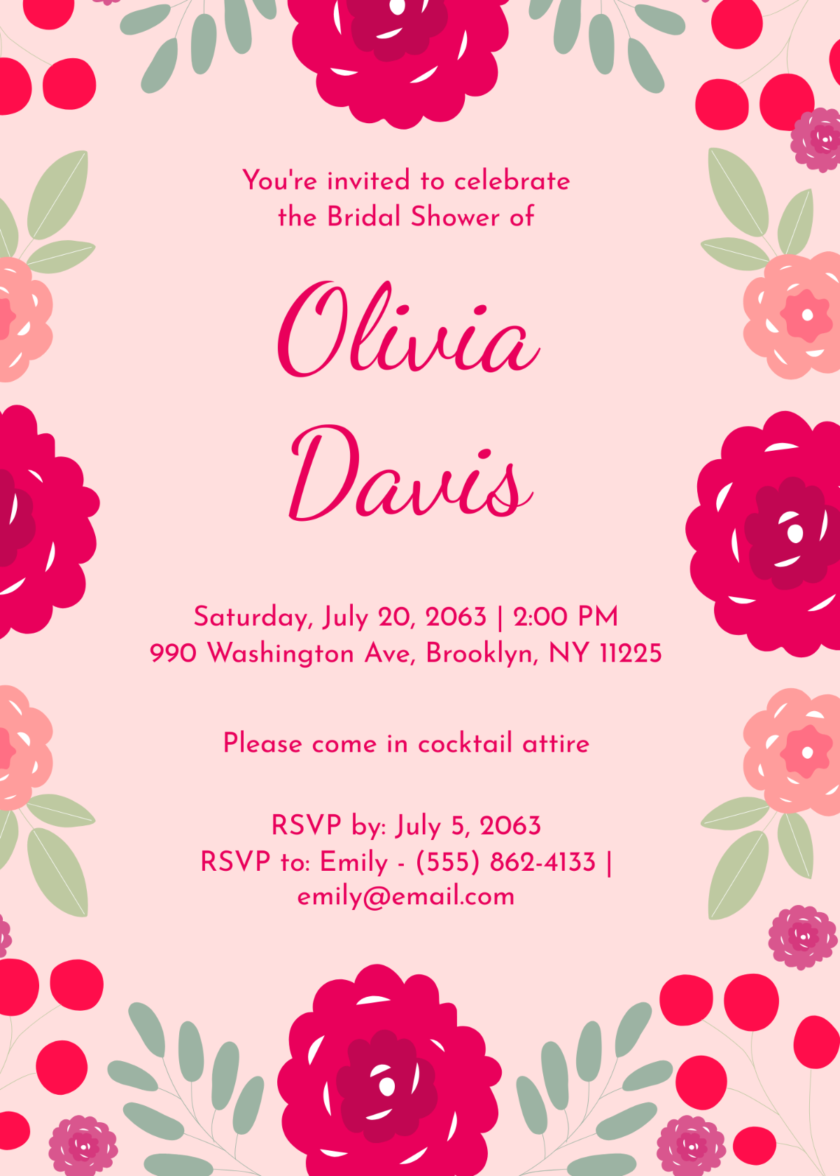 Love in Bloon Bridal Shower Invitation