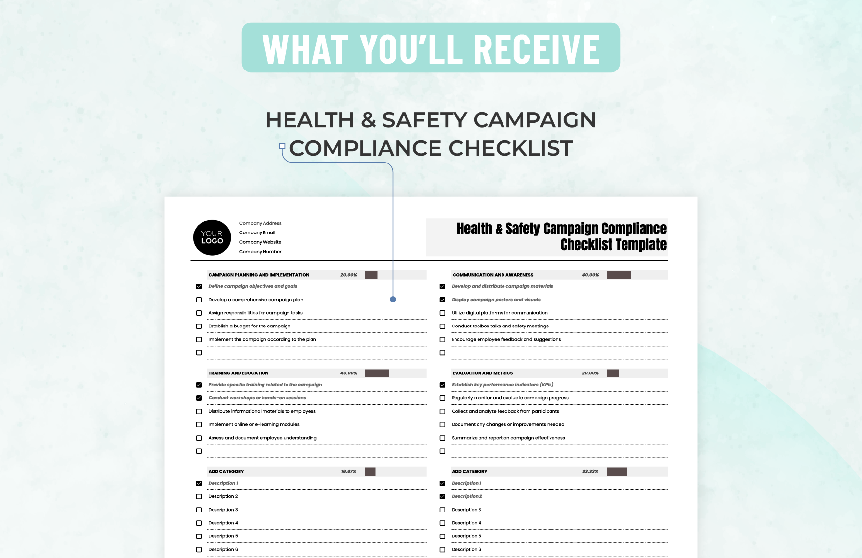 Health & Safety Campaign Compliance Checklist Template