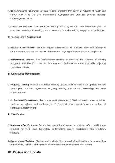 Free Gym Safe Work Procedure Template to Edit Online