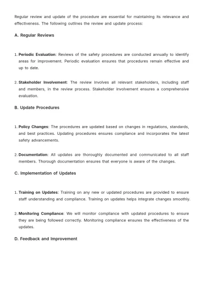 Free Gym Safe Work Procedure Template to Edit Online