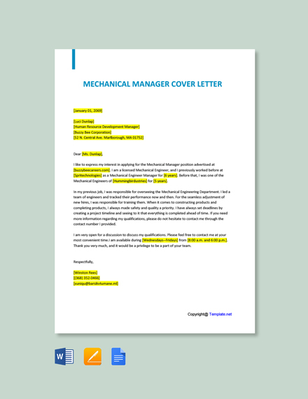 Free Mechanical Drafter Cover Letter Template - Google Docs, Word ...