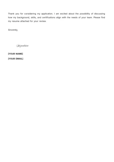 Free Geotechnical Engineering Cover Letter to Edit Online