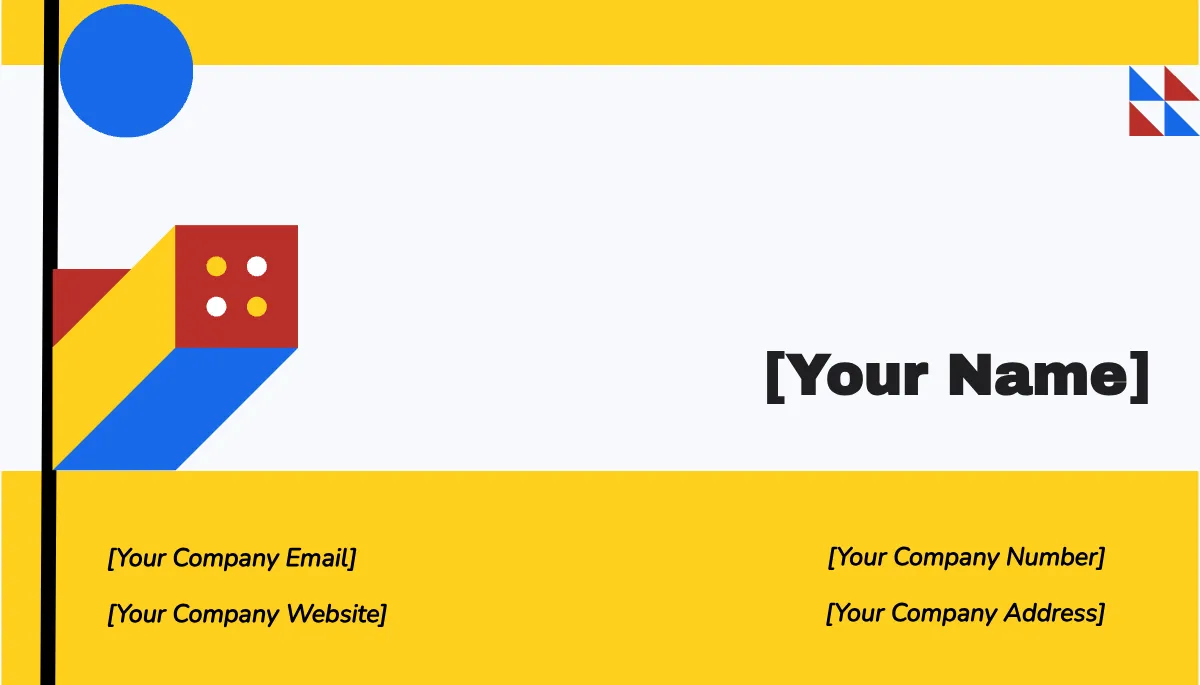 Free Bauhaus Business Card Template to Edit Online