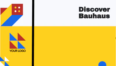 Free Bauhaus Business Card Template to Edit Online