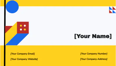 Free Bauhaus Business Card Template to Edit Online