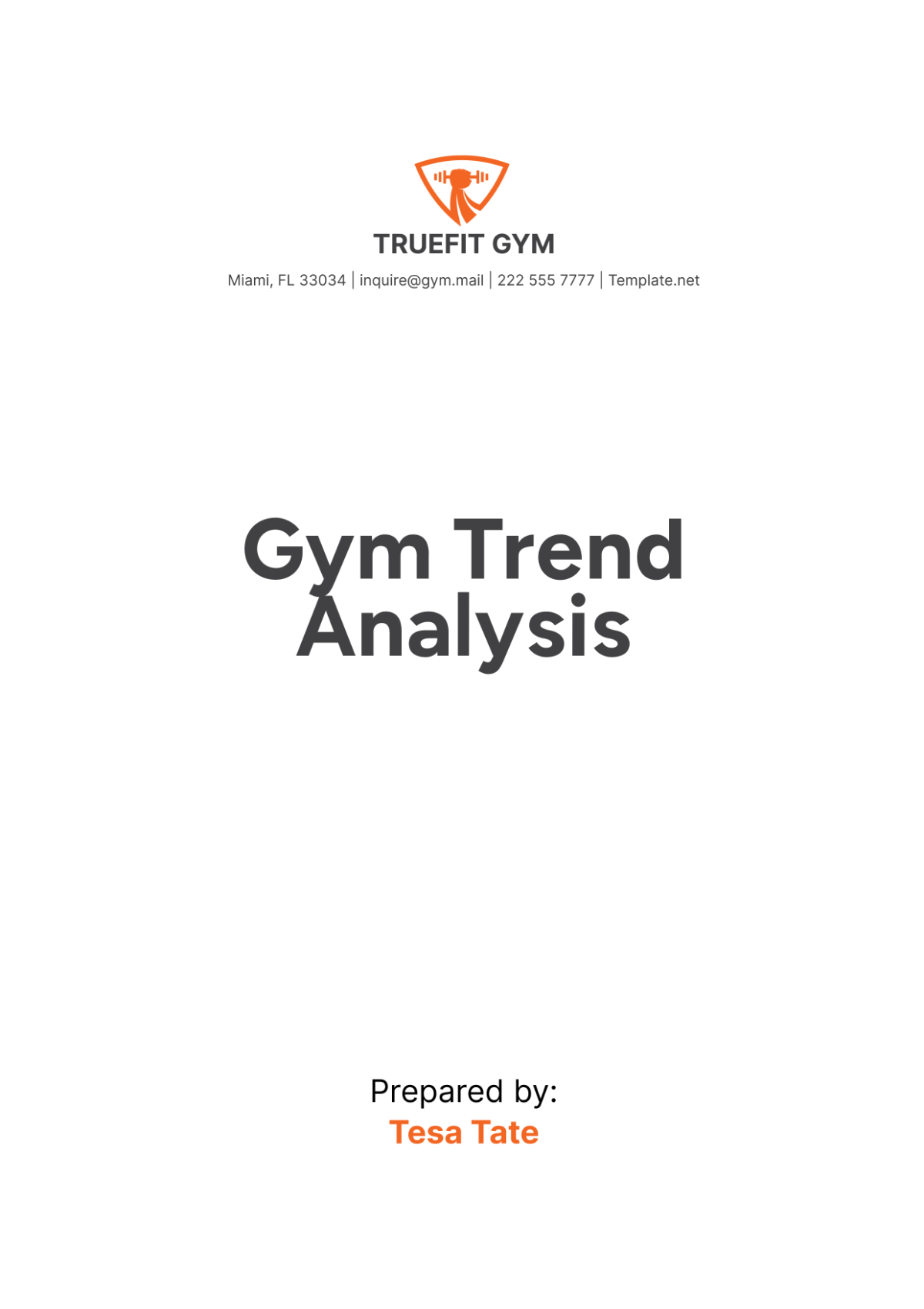 Gym Trend Analysis Template - Edit Online & Download