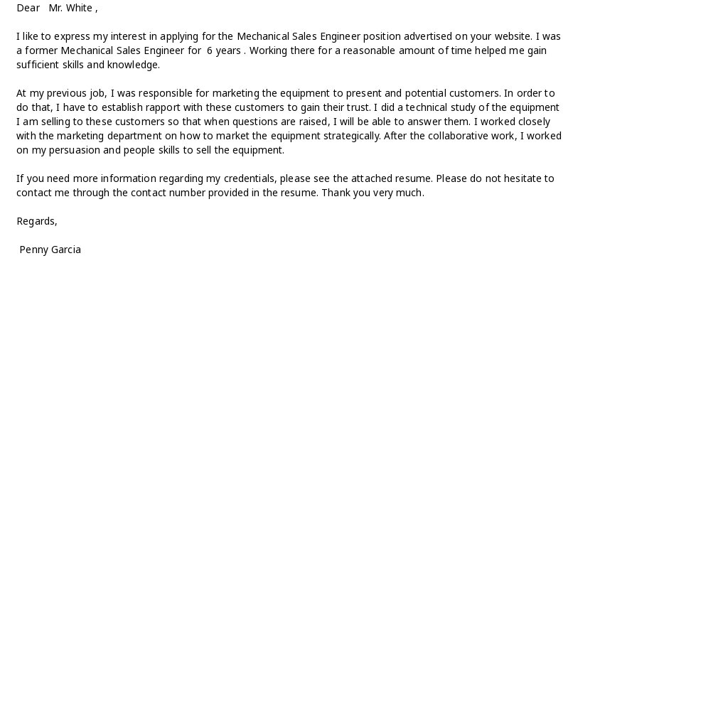 Free Mechanical Sales Engineer Cover Letter Template.jpe