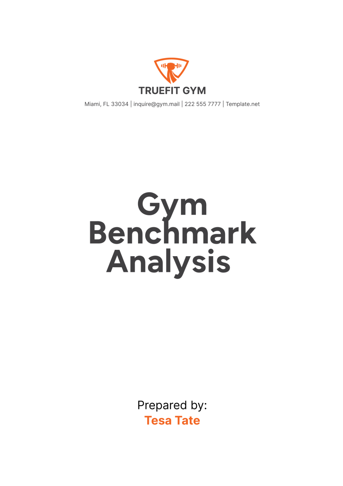 Gym Benchmark Analysis Template - Edit Online & Download