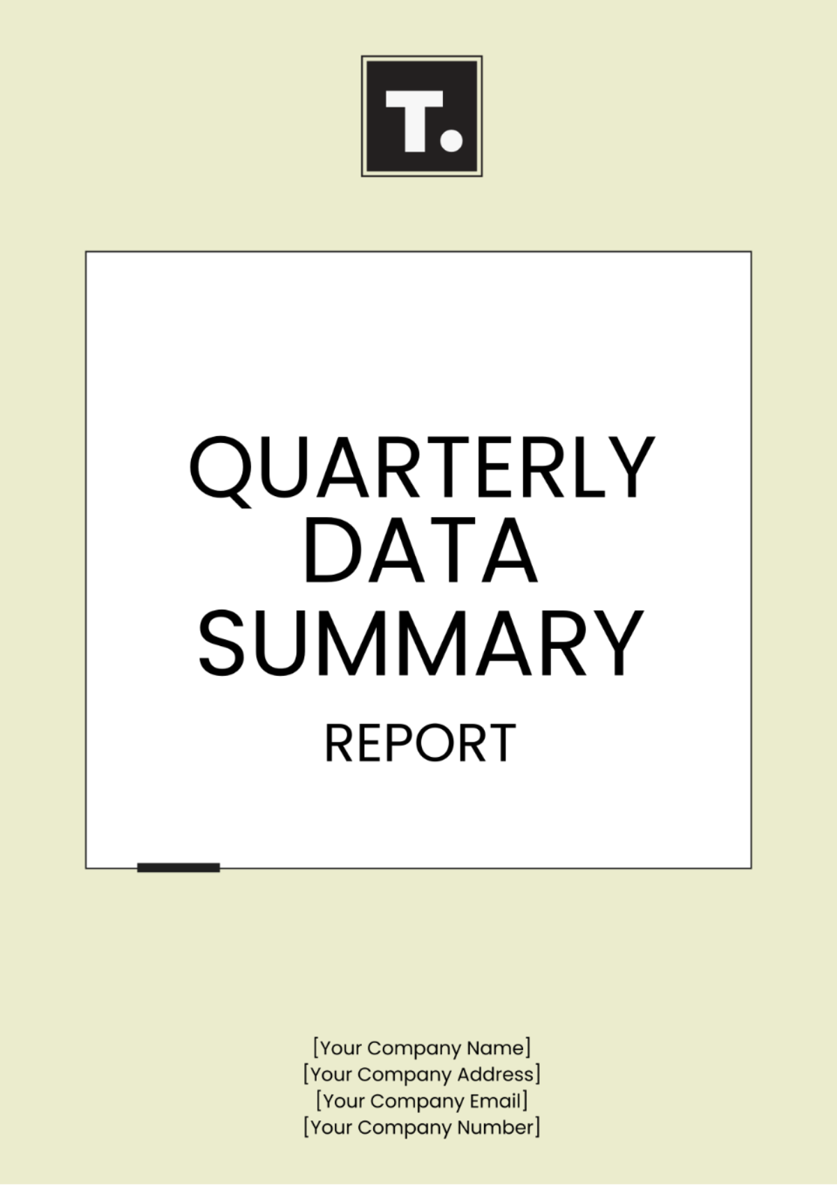 Quarterly Data Summary Report Template - Edit Online & Download