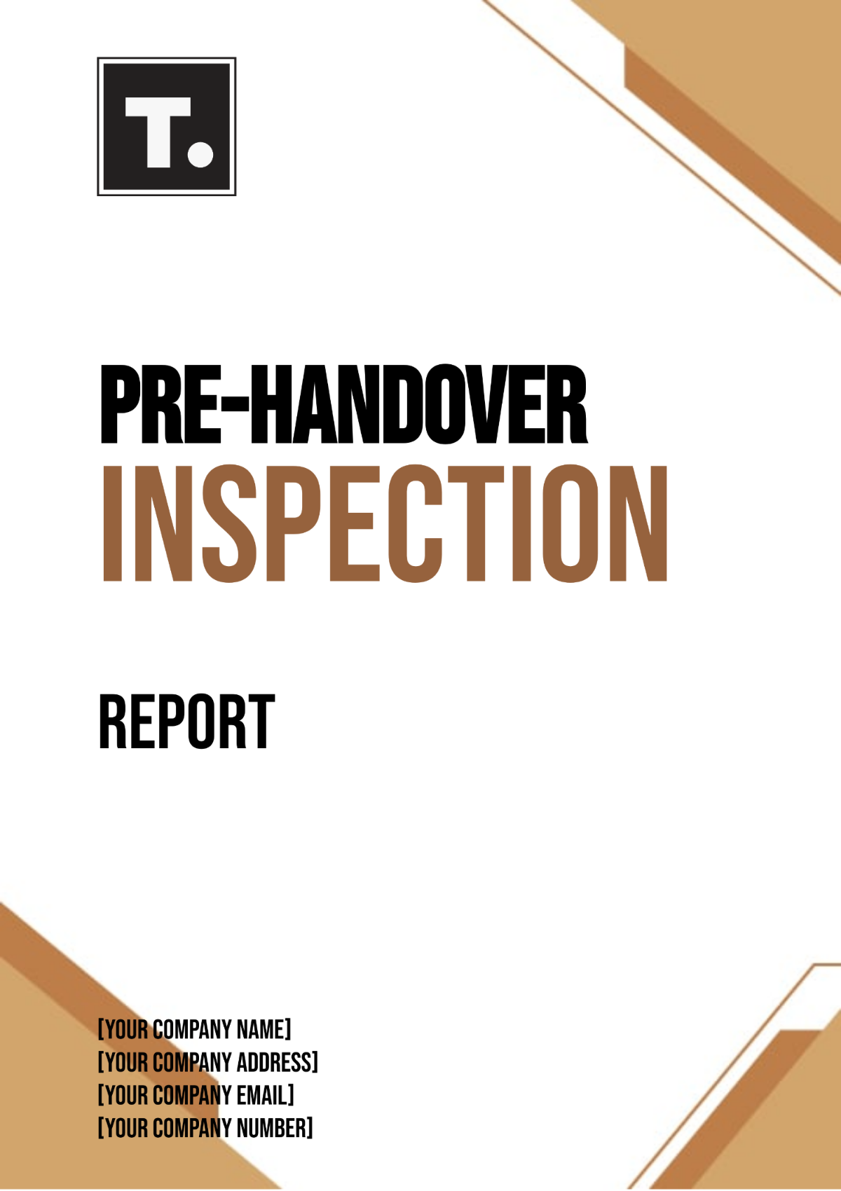 Pre-Handover Inspection Report Template