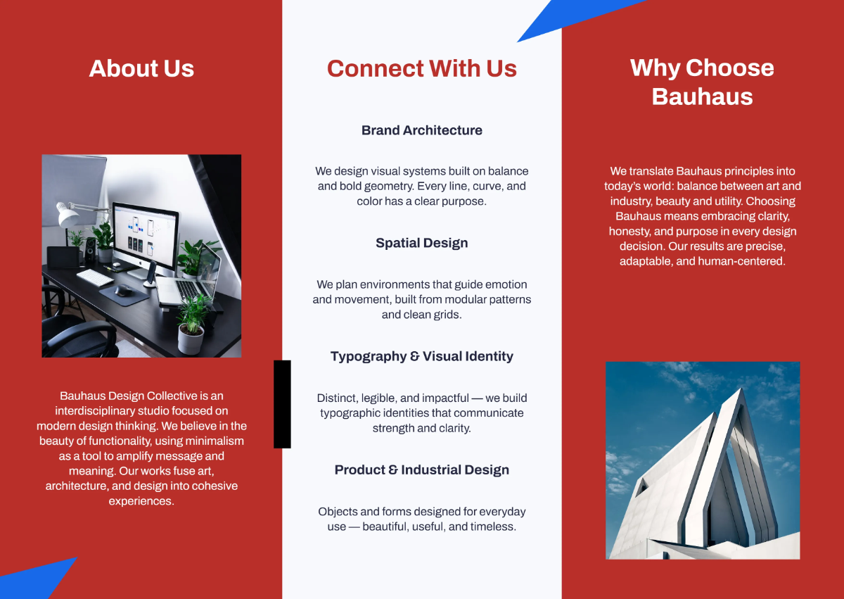 Free Bauhaus Pamphlet Template to Edit Online