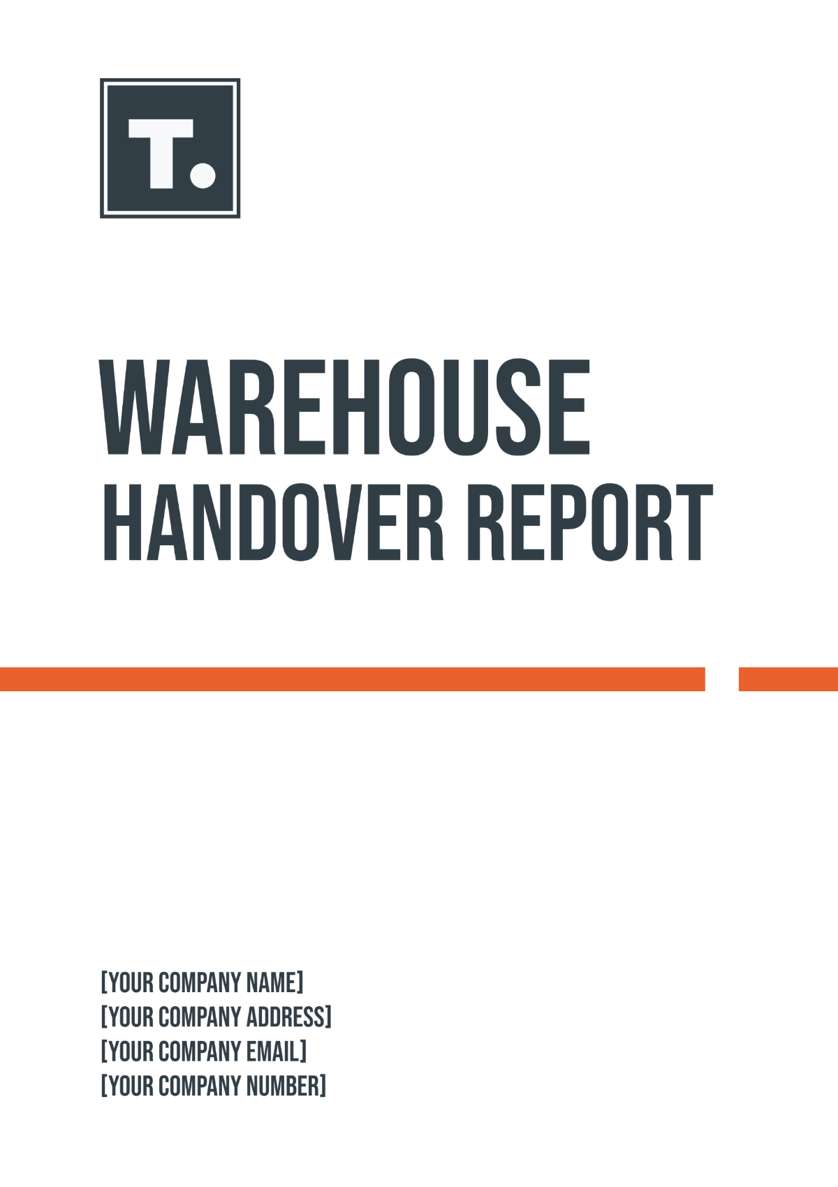 Warehouse Handover Report Template