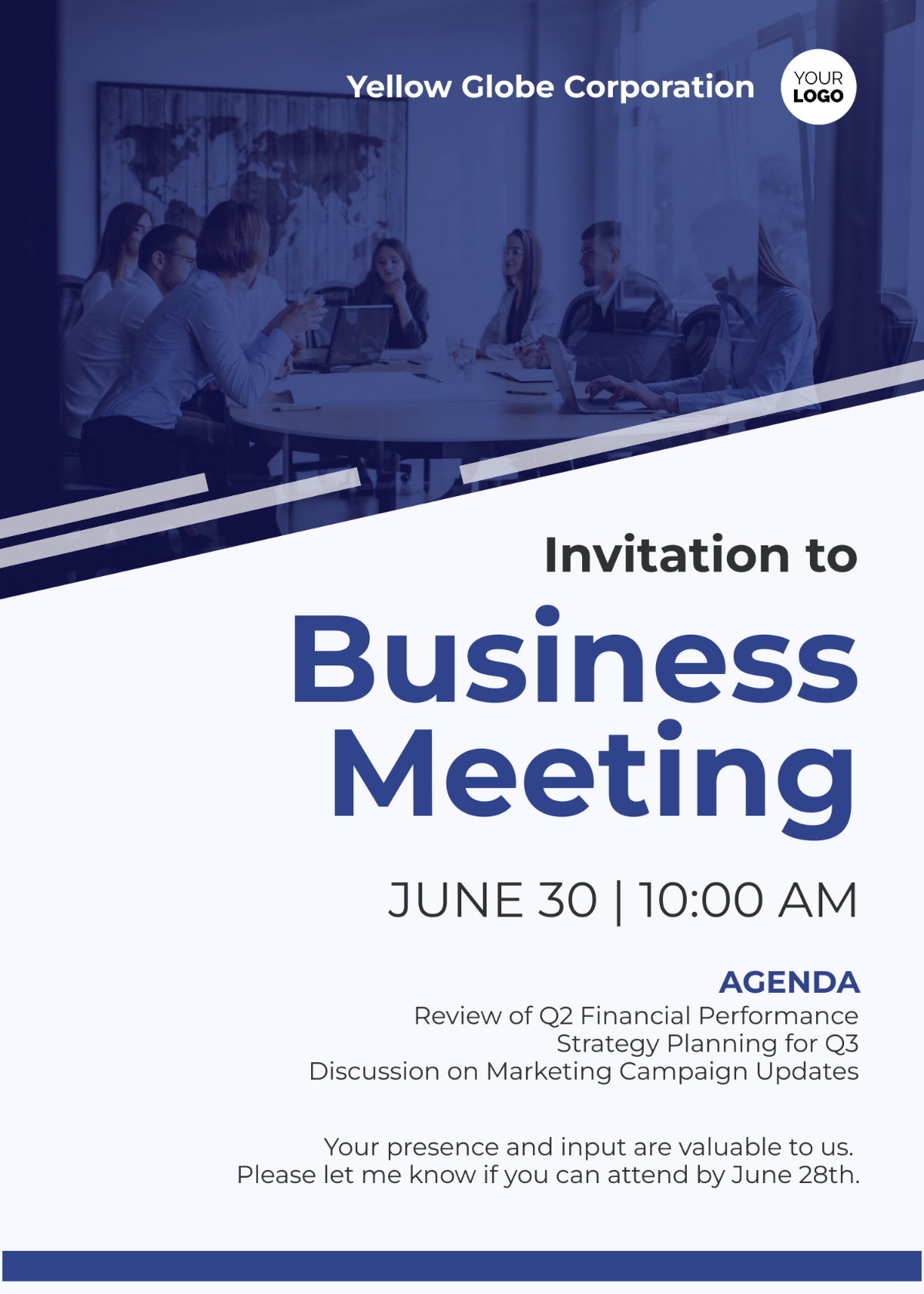 Business Meeting Email Invitation