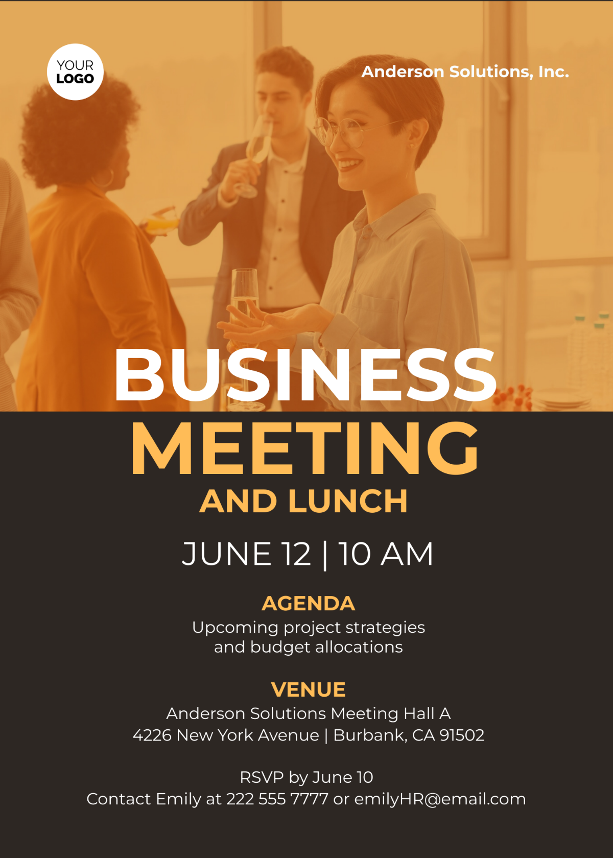 Business Meeting With Lunch Invitation