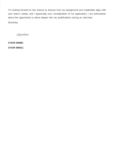 Free Entry-Level Software Engineer Cover Letter to Edit Online