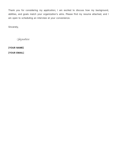 Free Junior Software Engineer Cover Letter to Edit Online