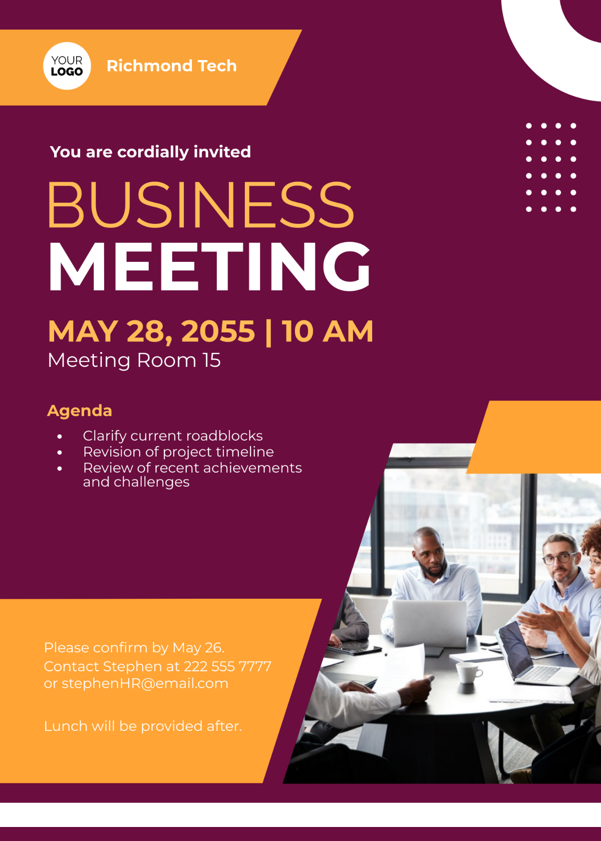 Modern Business Meeting Invitation