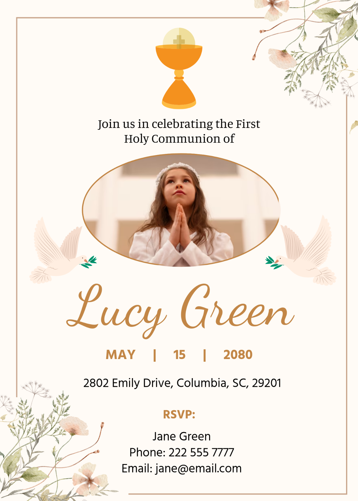 Free First Communion Invitation Templates Editable And Printable Free First Communion Invitation Templates Editable And Printable