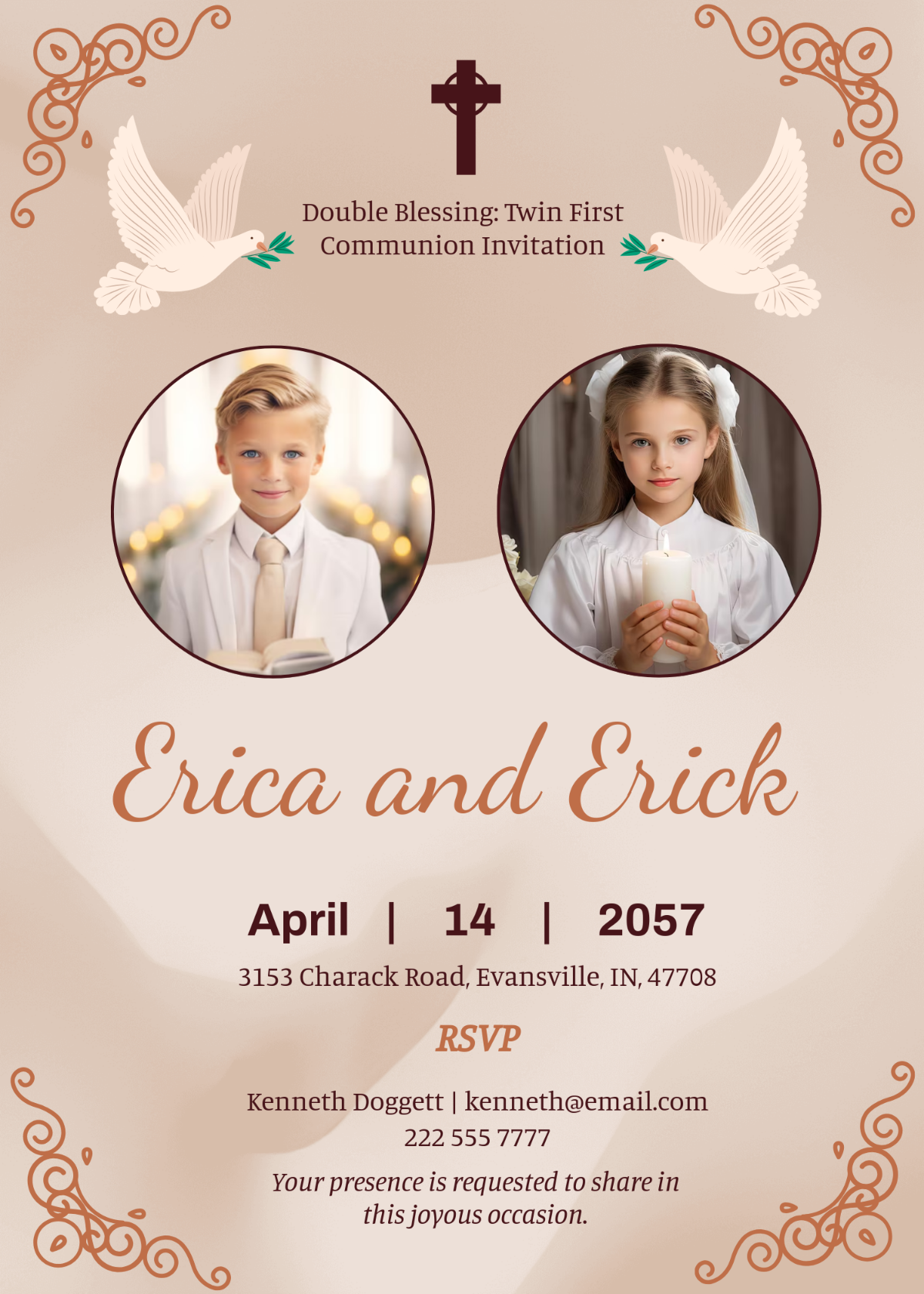 Free First Communion Invitation Templates Editable And Printable Free First Communion Invitation Templates Editable And Printable