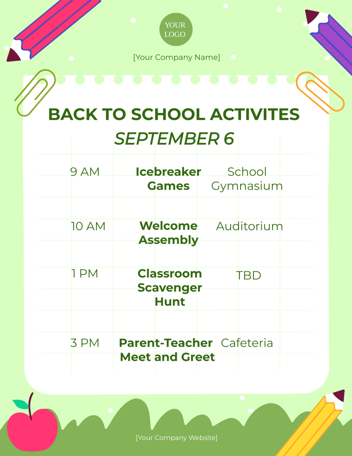 Back to School Activities for Middle School