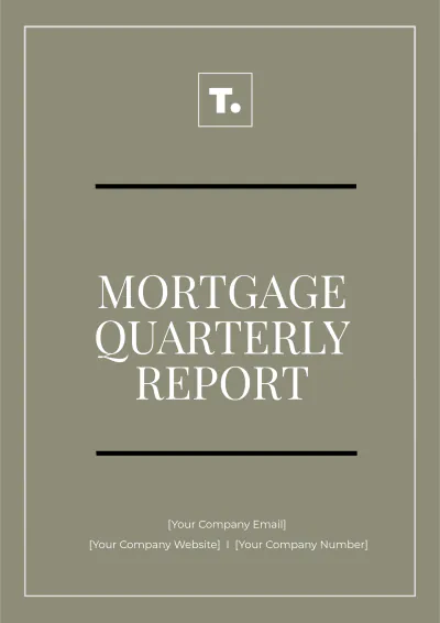 Free Mortgage Quarterly Report Template to Edit Online