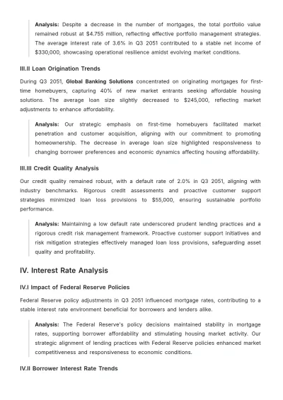 Free Mortgage Quarterly Report Template to Edit Online