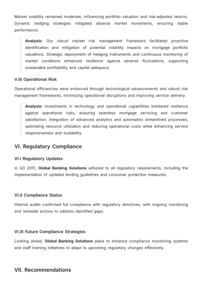 Free Mortgage Quarterly Report Template to Edit Online