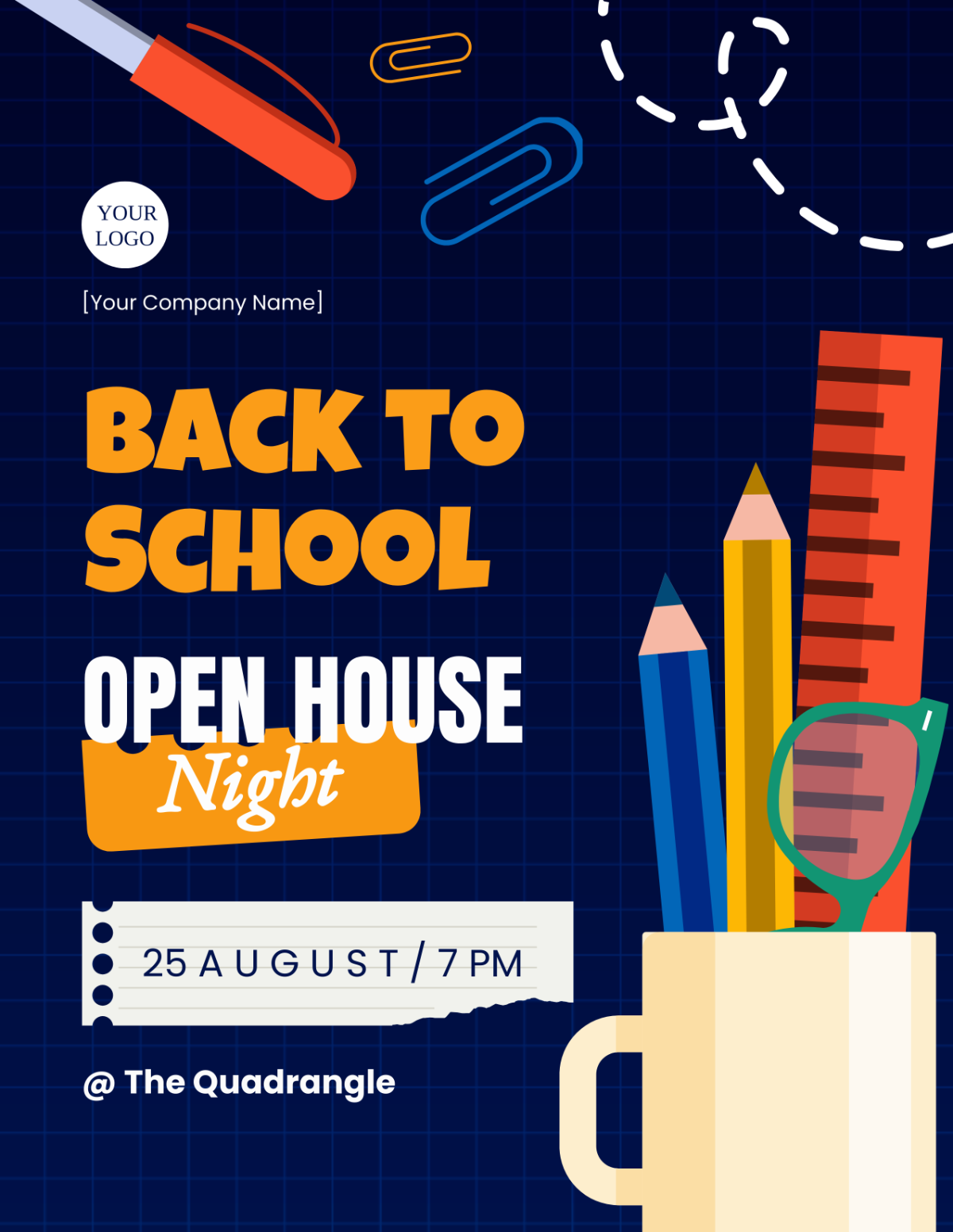 Back to School Open House Flyer