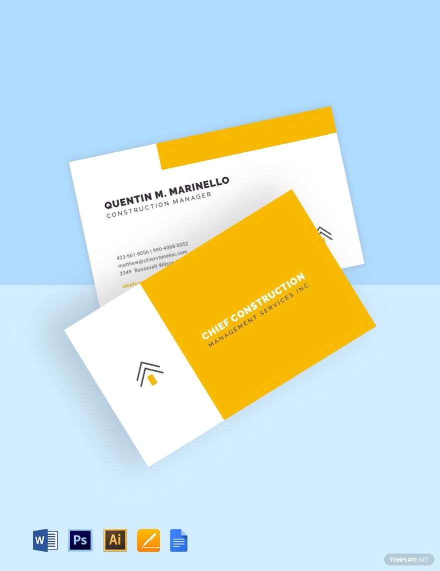 Management Services Business Card Template