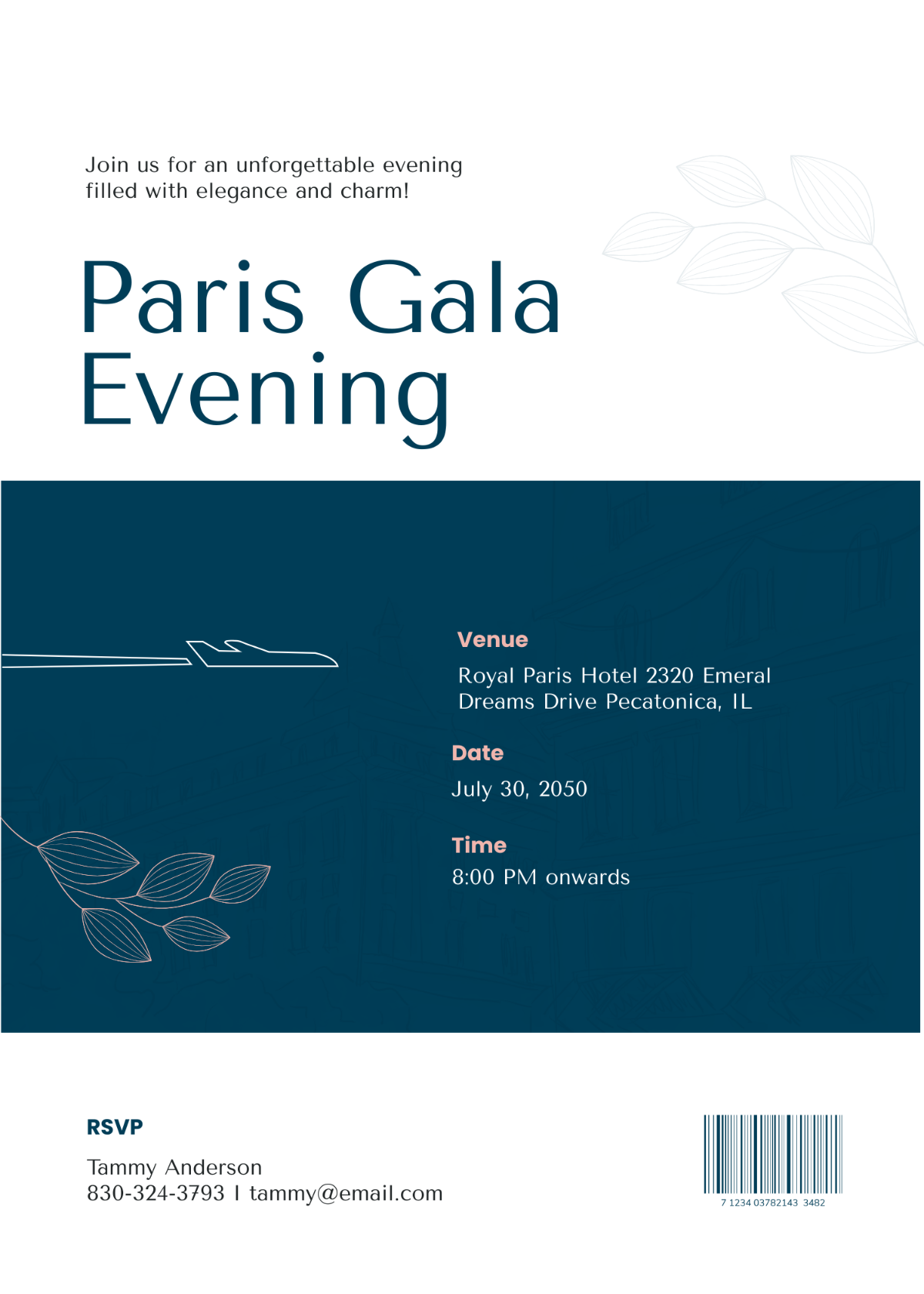 Paris Boarding Pass Invitation