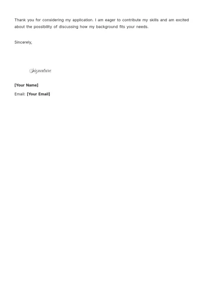 Free IT Support Cover Letter For Fresher to Edit Online