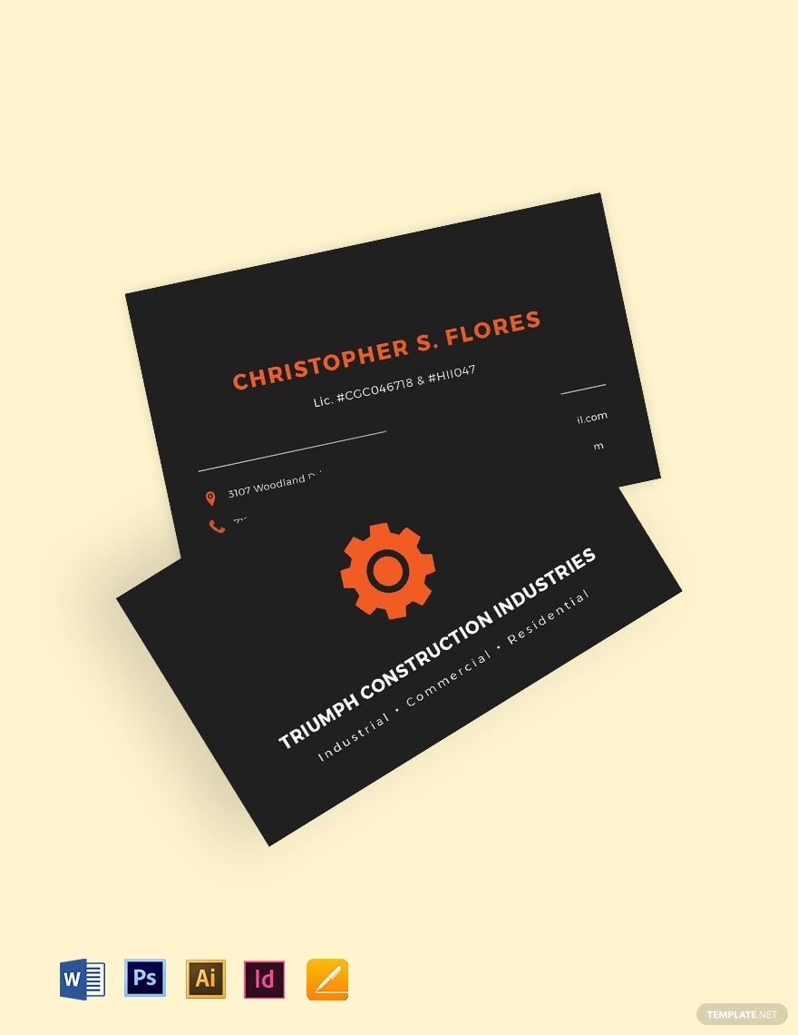 Industrial & Commercial Business Card Template