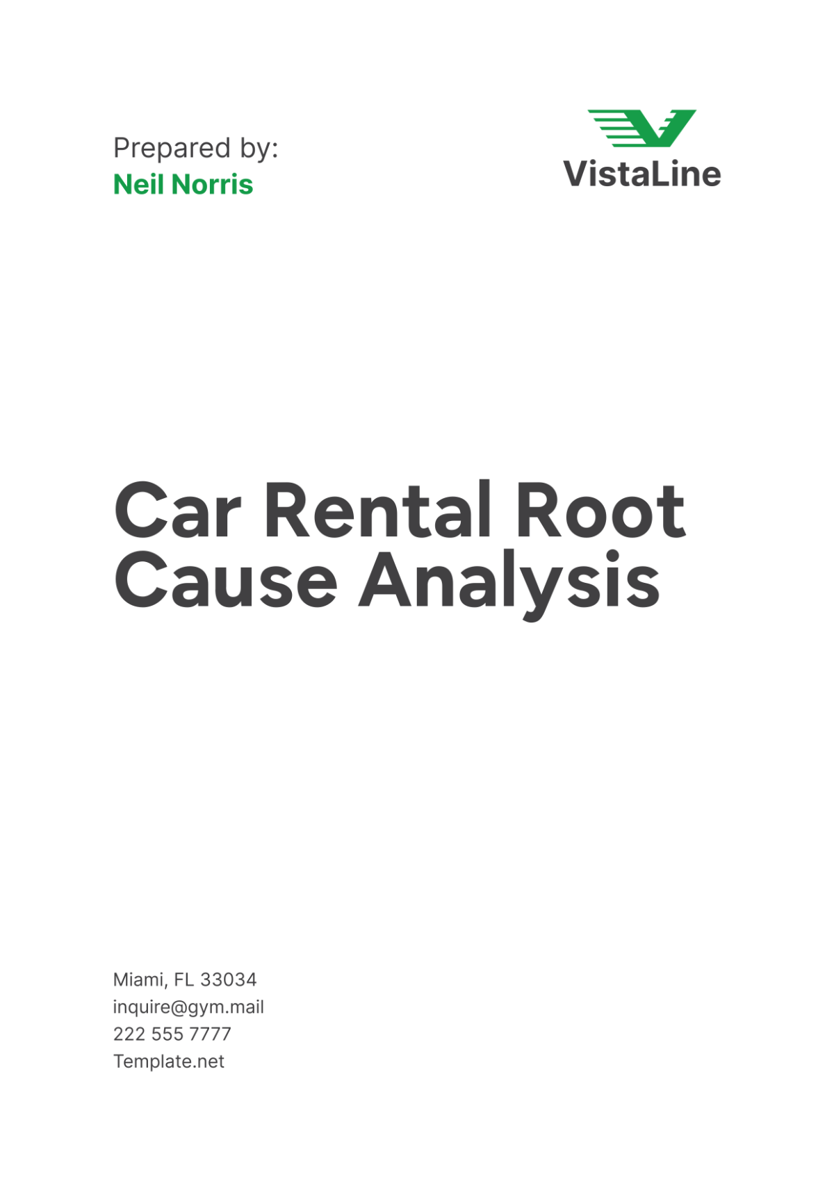 Car Rental Root Cause Analysis Template - Edit Online & Download