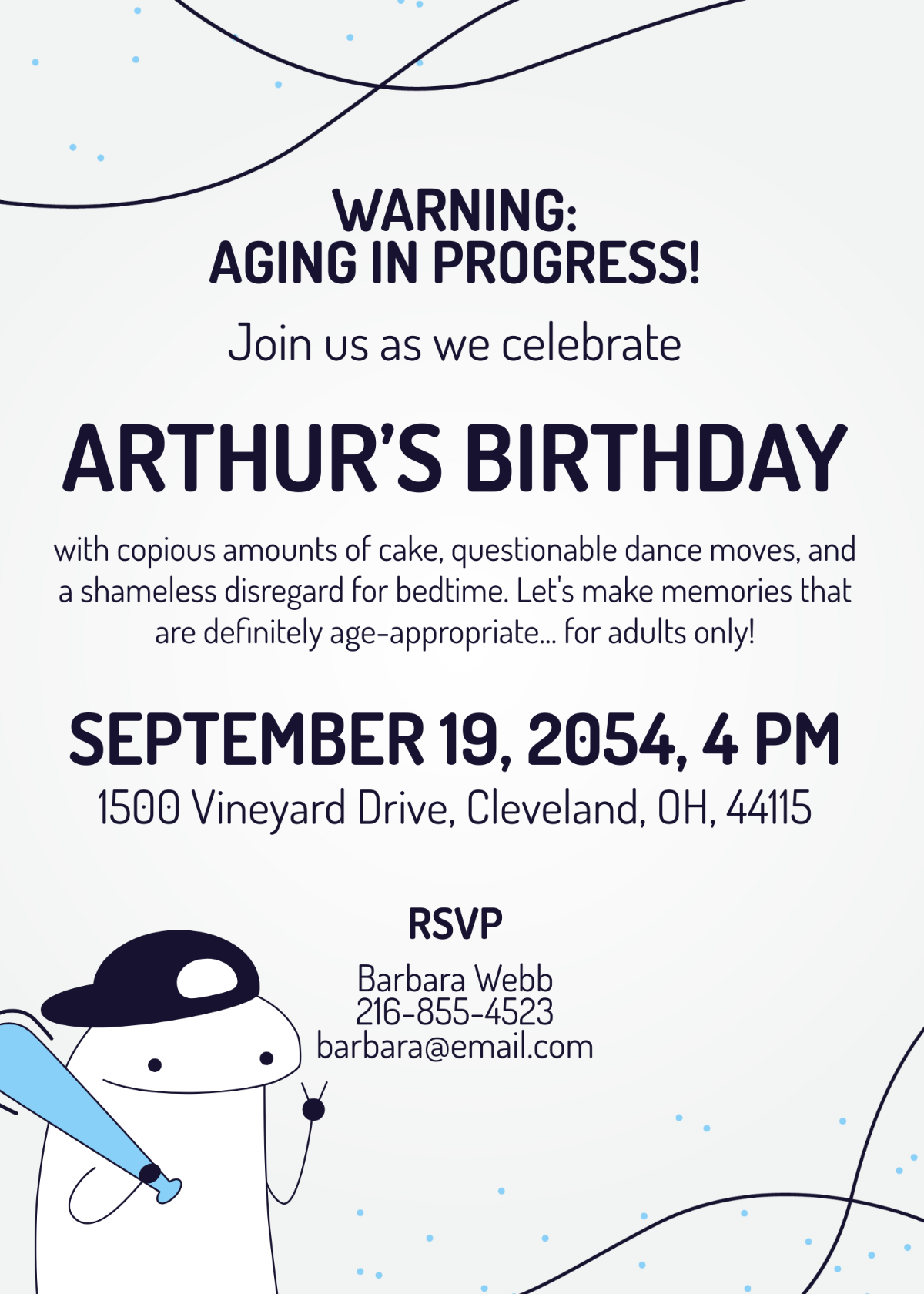 Funny Adult Birthday Invitation